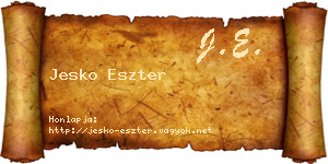 Jesko Eszter névjegykártya